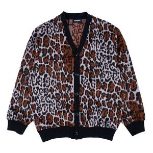NWT - PLEASURES Fuzzy Leopard Print Cardigan